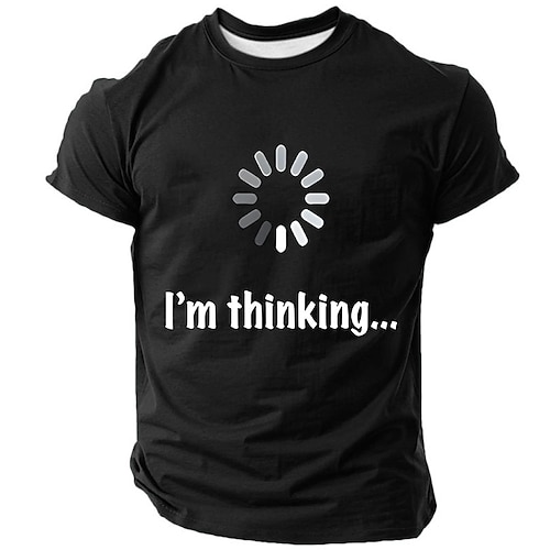 Herren Lustiger Slang T Shirt Kurzarm T-Shirt 3D-Druck Rundhalsausschnitt Hemd Mode Täglich Straße Lässig Täglich Schwarz Rote Blau Sommer Frühling Ganzjahres Bekleidung S M L XL XXL XXXL Image