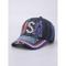 Denim-Baseballkappe mit USA-Strass – glitzernde Mütze mit patriotischer amerikanischer Flagge für Damen und Herren, verstellbares Outfit-Accessoire zum Unabhängigkeitstag am 4. Juli