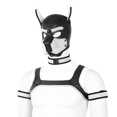 BDSM Leder-Community Welpenspiel Welpenmaske Hundehaube Erwachsene Unisex Pride Parade Pride-Monat Halloween Karneval Einfaches Karnevalskostüm