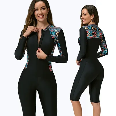 Women's Swimwear UPF 50+ Lycra Diving Suit Wetsuit Anti UV One Piece Rash Guard Short Sleeve