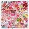 10/25/50pcs Coeur Rouge Graffiti Autocollants Amour Autocollants pour BRICOLAGE Valise Étanche