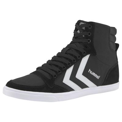 Sneaker HUMMEL "SLIMMER STADIL HIGH", Gr. 38, schwarz-weiß (schwarz, weiß), Textil, Leder, sportlich, Schuhe Image