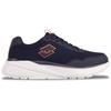 Sneaker LOTTO, Gr. 45, blau (navy, orange), Textil, Synthetik, unifarben mit Farbeinsatz, sportlich, Schuhe, - ohne Bücken & Schnüren
