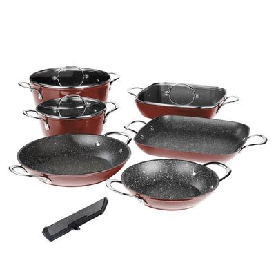 Curtis Stone 10 piece Dura Pan Stacking Cookware Set Refurbished