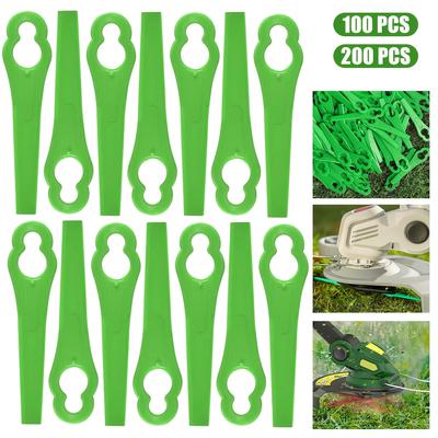 TEMU Pack Of 100/200 Replacement Plastic Blades, Red Plastic Grass Trimmer Blades, 83mm Lawn Mower Cutting Blades, Replacement Cordless Lawn Trimmer Blades, Garden Mower Replacement Blades Image