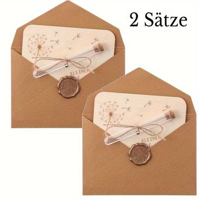 TEMU Germany 2 Sets Filling Money Packaging With Envelopes Interesting Wooden Birthday Wedding Youth Donation Travel Image