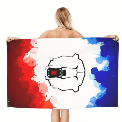 TEMU Berlin Polar Lightweight Microfiber Beach Towel - High Absorbency Quick-dry For Yoga, Travel, Swimming, Camping - Perfect Valentine's Day Or Easter Gift, Yoga Accessory, Modern Aesthetic Image