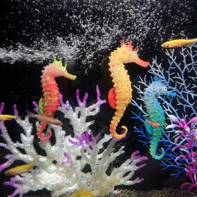 TEMU 3pcs Silicone Aquarium Decorations, Resin Fish Ornaments With Suction Cups, Odorless Simulation For Aquatic , Decoration | | Silicone Construction Image