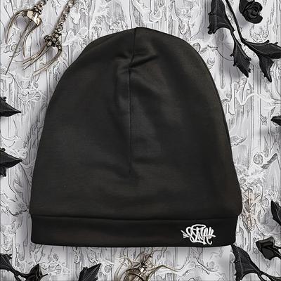 TEMU Unisex Embroidered Geometric Pattern Knit Polyester Cycling Cap, Lightweight With Toggle Closure, Hand Washable, Sports Theme Birthday Gift Hat For Skiing Image
