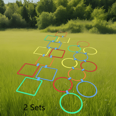 TEMU 20pcs Bouncing Sensory Play Set, Durable Pp Plastic, Multi-person Outdoor Entertainment, Quick Reaction Agility Improvement, Backyard Activity, Mixed Colors Image