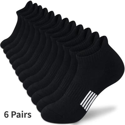 TEMU 6/10 Pairs Of Outdoor Sports Socks, Women's Comfortable Running Low-cut Cushioned Athletic Socks Image