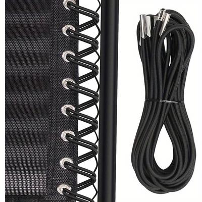 TEMU 4-pack 0 Gravity Chair Replacement Ropes, Nylon Elastic Bungee Cords For Repair, Compatible With Lounge & Bungee Beach Chairs, Black Image