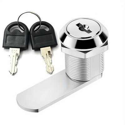 TEMU 1pc Mailbox Lock/iron Cabinet Lock/file Cabinet Lock/office Cabinet Lock/electrical Box Lock/storage Locker Lock, Tongue Lock Length 10- With 2 , Suitable For Home And Office Cabinet Door Locks Image
