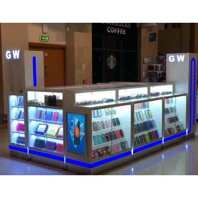 Customized. Cell Phone Accessories Display Counter Glass Display Cabinet Phone Repair Showcase Shopping Mall Mobile Phone Kiosk