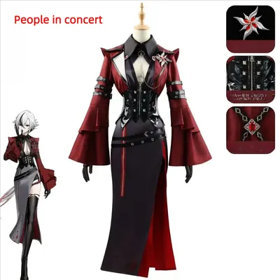 Genshin Impact Diener rote Nacht cos Kostüm Konzert Kostüm Arecino Cosplay sexy Cartoon Kostüm Image