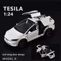 Neue 1:24 Simulation Tesla X Legierung Auto Modell Sound Und Licht Zurückziehen Spielzeug Auto Metall Elektrische Auto Junge Sammlung Dekoration geschenk