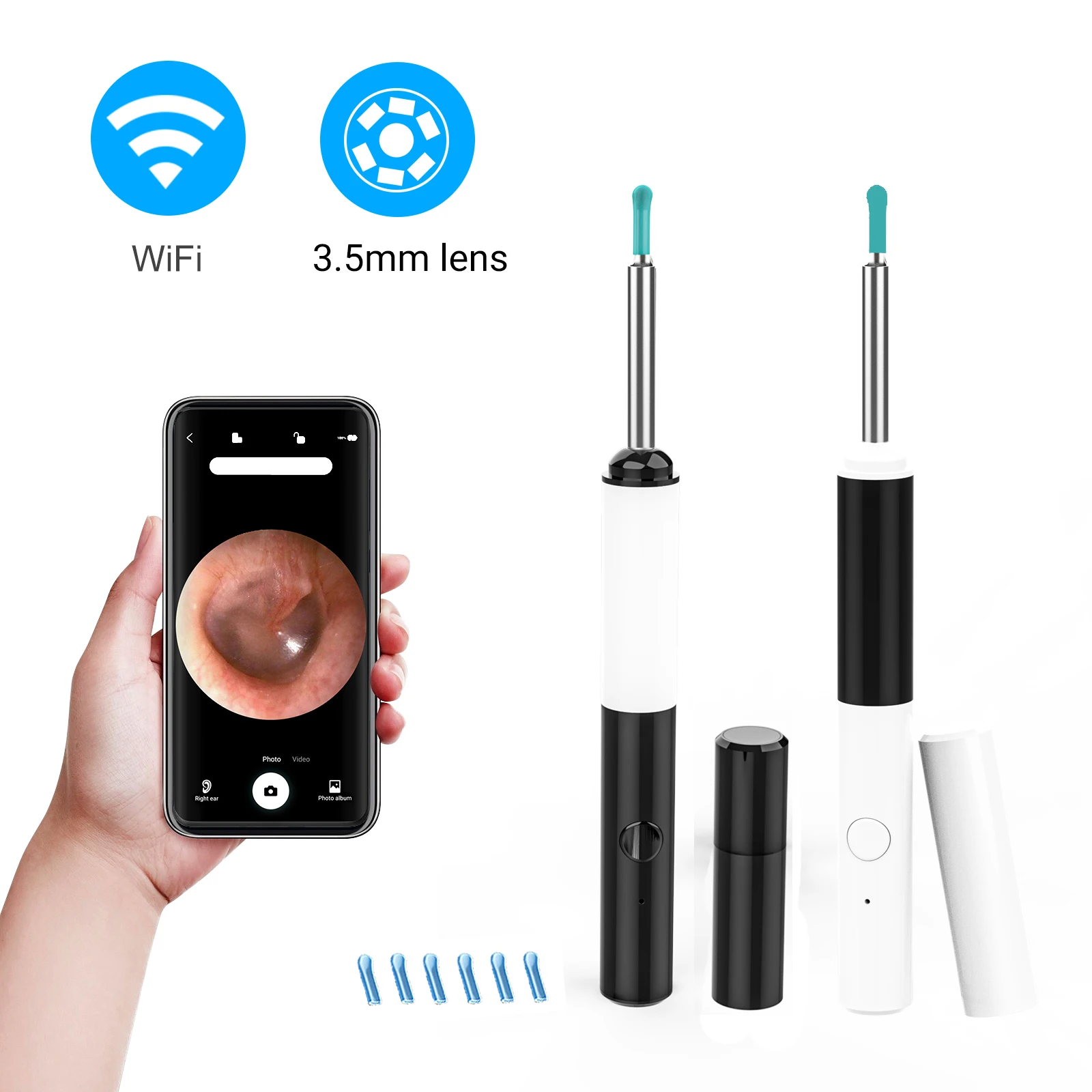 DDCAMERA Wireless Smart Ohr Reinigung Endoskop Visuelle Ohr Reiniger Wachs Entfernung Kamera Gesundheitswesen iOS Android Image