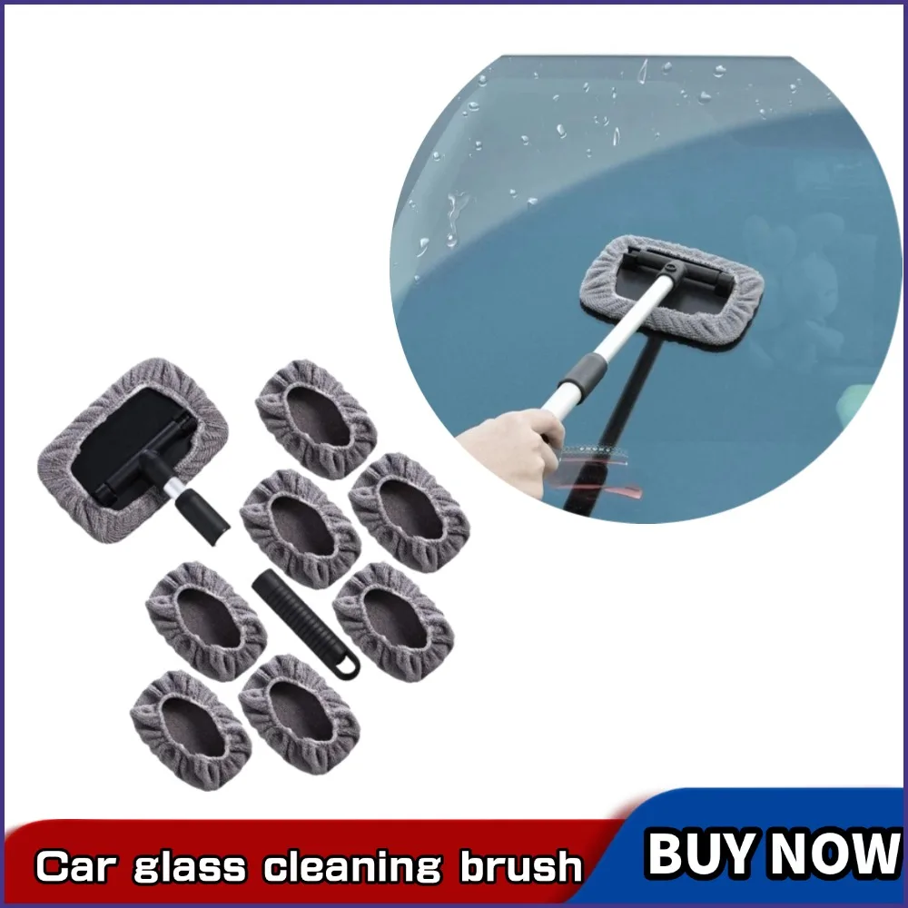 Fenster Reinigung Pinsel Teleskop Stange Auto Windschutzscheibe Sauber Multi-funktionale Auto Wischer Reiniger Glas Auto Zubehör Image