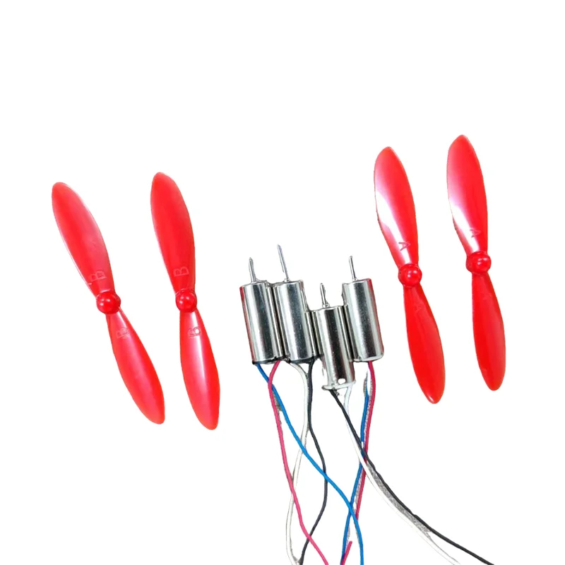 DIY 4 x DC 3,7 V 50000 U/min 716 Hohlbecher kernloser Hochgeschwindigkeitsmotor mit 4 x 55 mm Propeller Cw CCW für DIY Micro FPV Quadcopter Image