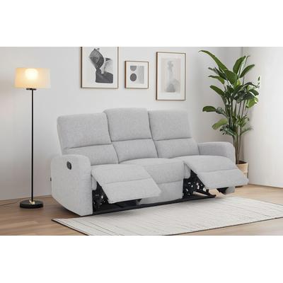 3-Sitzer HOME AFFAIRE "TOURNAY manuelle Relaxfunktion, Liegefunktion (105-135), Webstoff", grau (hellgrau), B:188cm H:96cm T:93cm, Sofas, Reclinerfunktion in 2 Sitzen (links u. rechts) Image