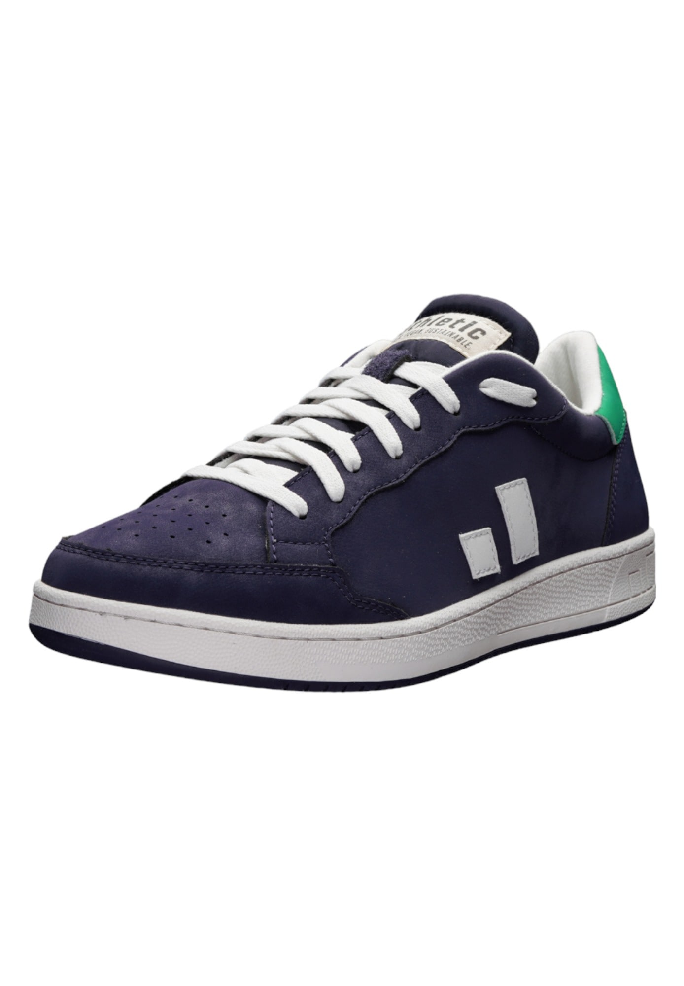 Sneaker ETHLETIC "Jesse", Damen, Gr. 42, blau (ocean blau, frog grün), Obermaterial: 55% Polyurethan, 45% Polyester; Futter: 100% Polyester; Decksohle: 100% Polyester; Sohle: Naturkautschuk, Gummi, Schuhe Sneaker, recyceltes Produkt