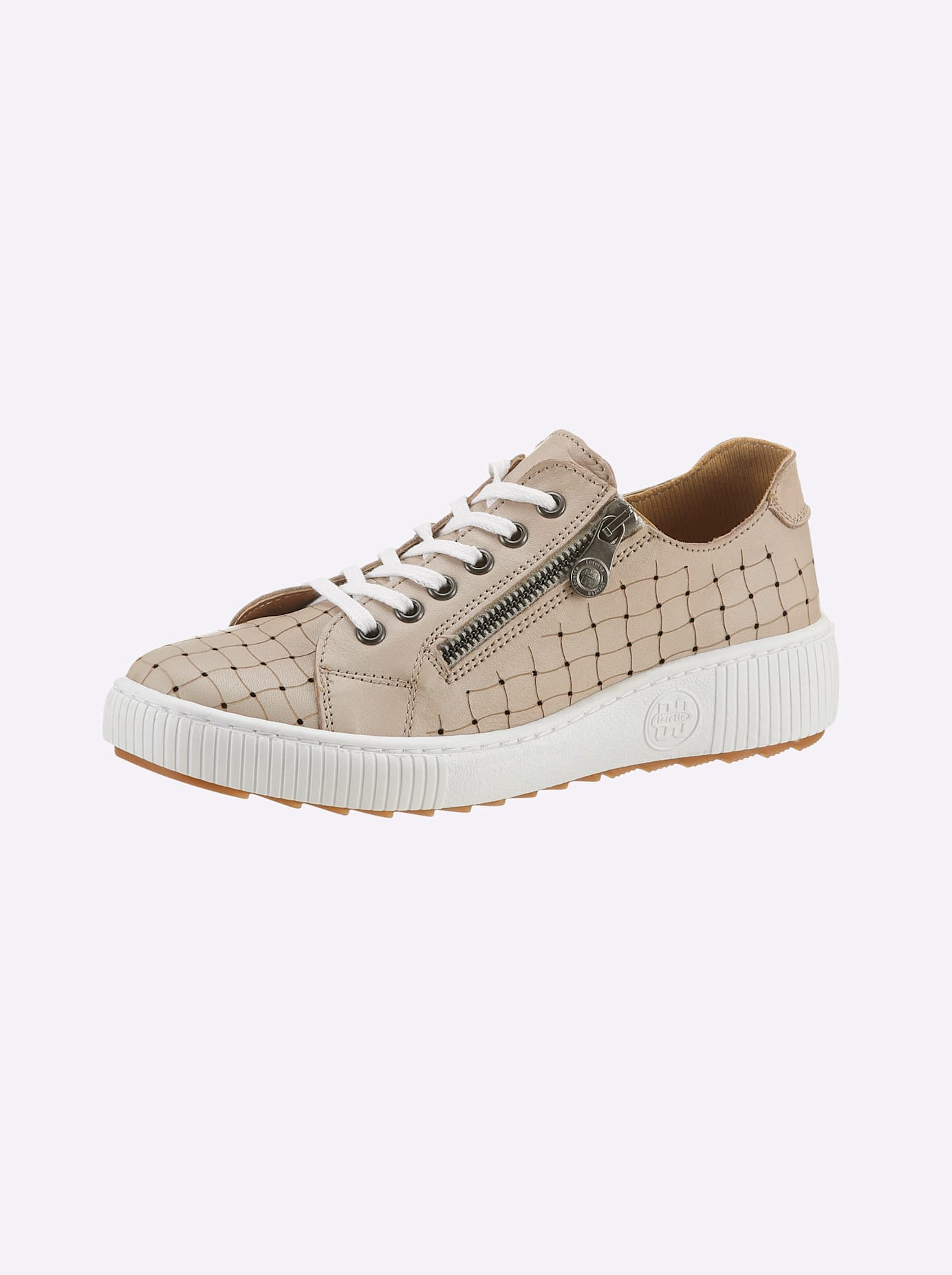 Sneaker CASUAL LOOKS, Damen, Gr. 39, beige, Glattleder, Schuhe Sneaker
