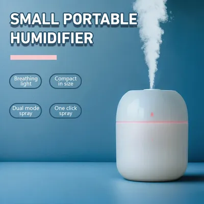 2025 New Small Humidifier With Ambient Light Silent Operation 220ML USB Mini Air Atomization