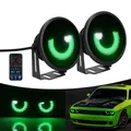 2PCS Proiettore LED Angel Eyes Fendinebbia per auto 3.0 "Occhio del diavolo Halo Ring DRL Luci di