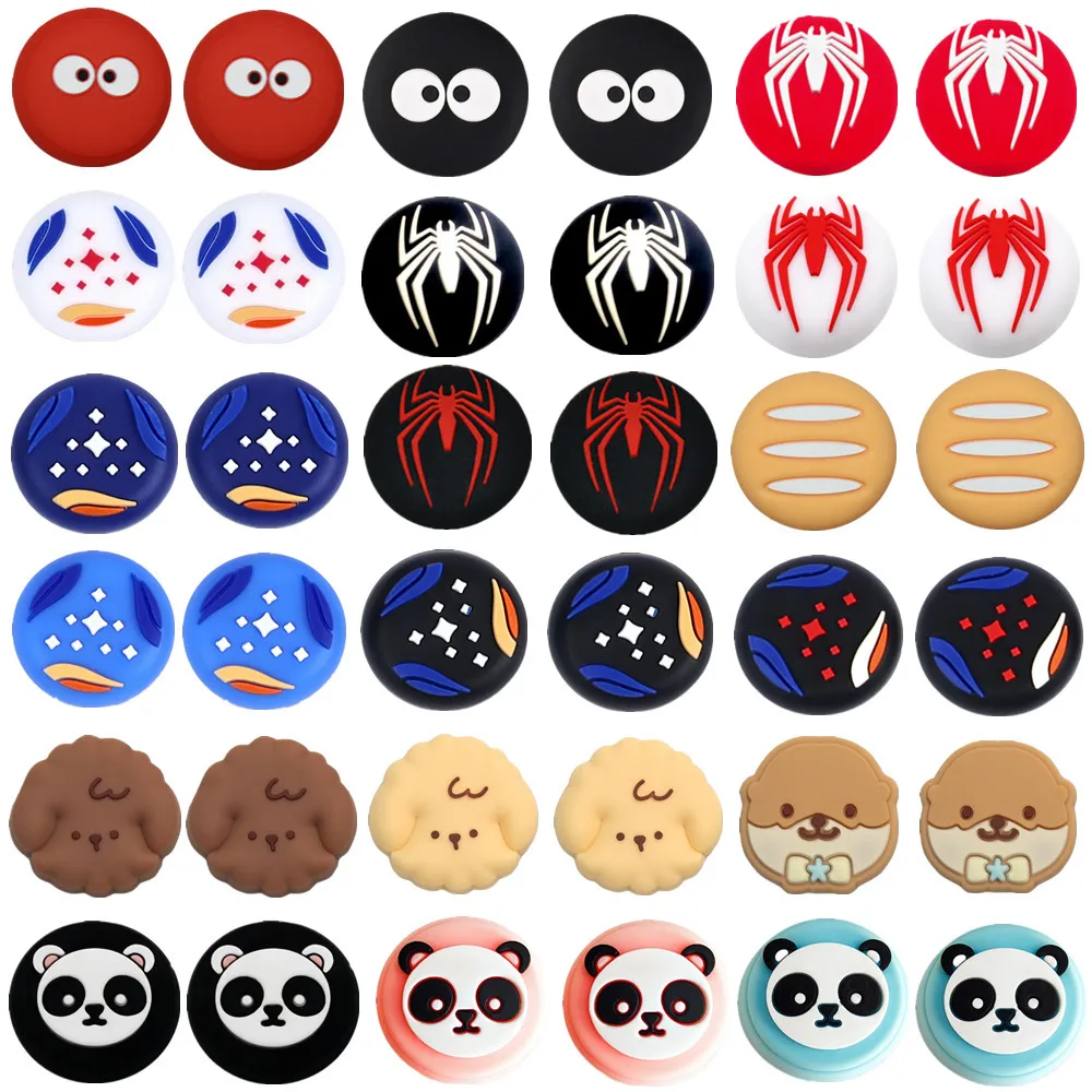 Cartoon style Thumb Grip Cap For Playstation 5 PS5 Slim PS4 XBOX Series X/S ONES 360 E Gamepad Controller thumbstick caps cover