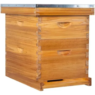 Beehive- 8 Frame Bee Hive Starter kit, Beeswax Coated Hive for Bee Keeper, Langstroth Bee Hives