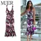 MUJER Stampa Corsetto Abito longuette Donna Backless Slip Abiti per le donne Vacanza Abito estivo Donna 2025 Abiti da donna sexy da spiaggia