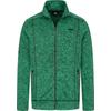 Strickfleecejacke DEPROC ACTIVE "KIRKVALE X MEN", Herren, Gr. M (50), grün (grün melange), 100% Polyester, casual, bequem, Langarm gerader Abschluss mit Gummizug, Jacken, auch in Großen Größen erhältlich