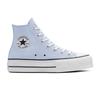 Sneaker CONVERSE "CHUCK TAYLOR ALL STAR LIFT PLATFORM", Gr. 39,5, blau supermoon, natural ivory, Leder, sportlich, Schuhe