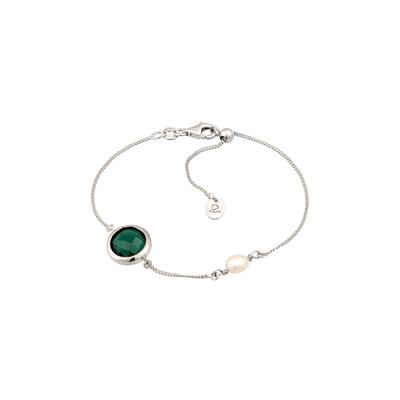 Elli PREMIUM Süßwasserzuchtperle Quarz Grün 925 Sterling Silber silberfarben Damen Image