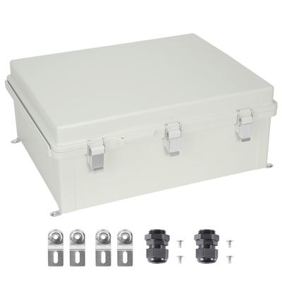 Outdoor Electrical Junction Box, ABS Plastic Electrical Enclosure Box with Hinged Cover Stainless Steel Latch