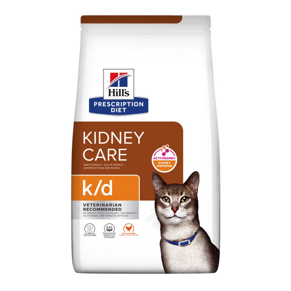 Hill's Prescription Diet k/d Trockenfutter für Katzen mit Huhn zur Unterstützung der Niere 8 kg Futter Image