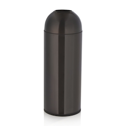 Abfalleimer, Ø 30 cm, Höhe 83 cm, schwarz, Chromnickelstahl/Kunststoff Image