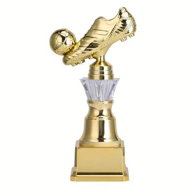 TEMU 1pc Soccer Football Player Plastic Trophy Cup League - Sports Events Keepsake-gifts And Ornaments Image
