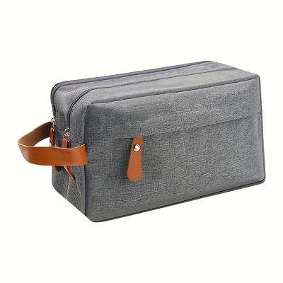 TEMU High Quality Hypoallergenic Double-layer Travel Toiletry Bag - Large Capacity Oxford Organizer With -like Handles, Portable Handheld Washbag For , Business & Vacation Essentials Image