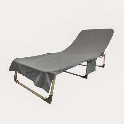 TEMU 1pc Comfortable Chaise Lounge Cover With Side Pockets, Soft And Quick-dry Chair Towel Cover For Outdoor And Indoor, Accessories. Image