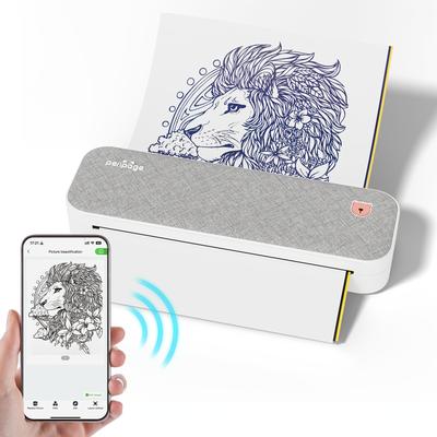 TEMU Peripage A4 Inkless Thermal Printer Tattoo Stencil Printer For Mobile Travel, With 1 Roll Thermal Paper Compatible With & Os, Supports Letter Mini Printing, Usb Rechargeable, Ideal For Folding Image