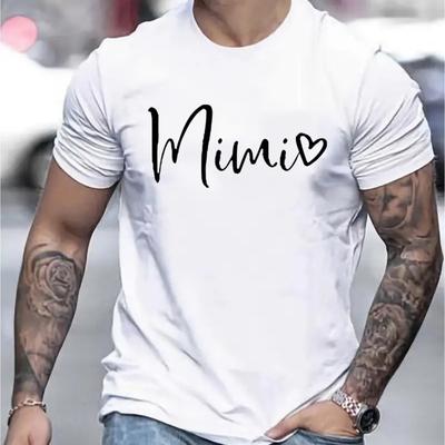 TEMU Graphic Men's Short Sleeve T-shirt, Comfy Stretchy Trendy Tees For Summer, Casual Fashion Clothing Image