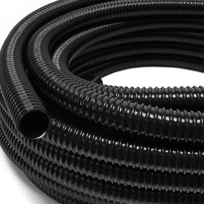 "TEMU Wiltec Pond Hose 5m Spiral Hose 38mm (1 1/2") Black, Lightproof, Suction Hose Pressure Hose" Image