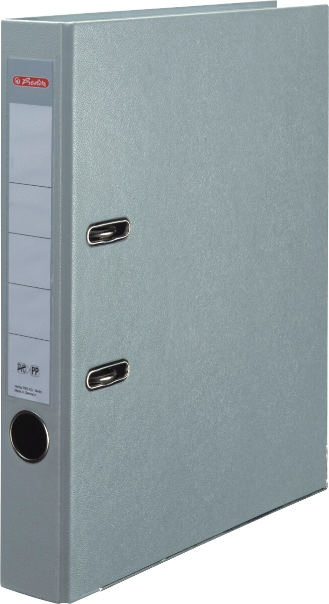 herlitz Ordner Kunststoff A4 maX.file protect 50mm grau Packung mit 25 Stück Image