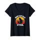 Damen Funny Retro Vintage Best Cat Dad Ever Ragdoll Cat Lover T-Shirt mit V-Ausschnitt