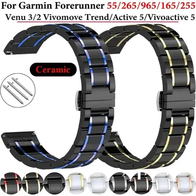 20 mm 22 mm Keramik + Metallarmband für Garmin Venu 3/2 Forerunner 965 265 165 55 Armband Armband Image