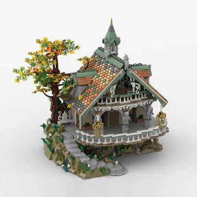 NEU 3660PCS The Rings Movie The Last Homely House Modell DIY kreative Ideen Kinderspielzeug Image