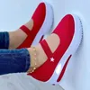 Damenschuhe, 2024 Sommer neue Canvas Casual Sportschuhe, schwarze Keil absatz Round Toe Single