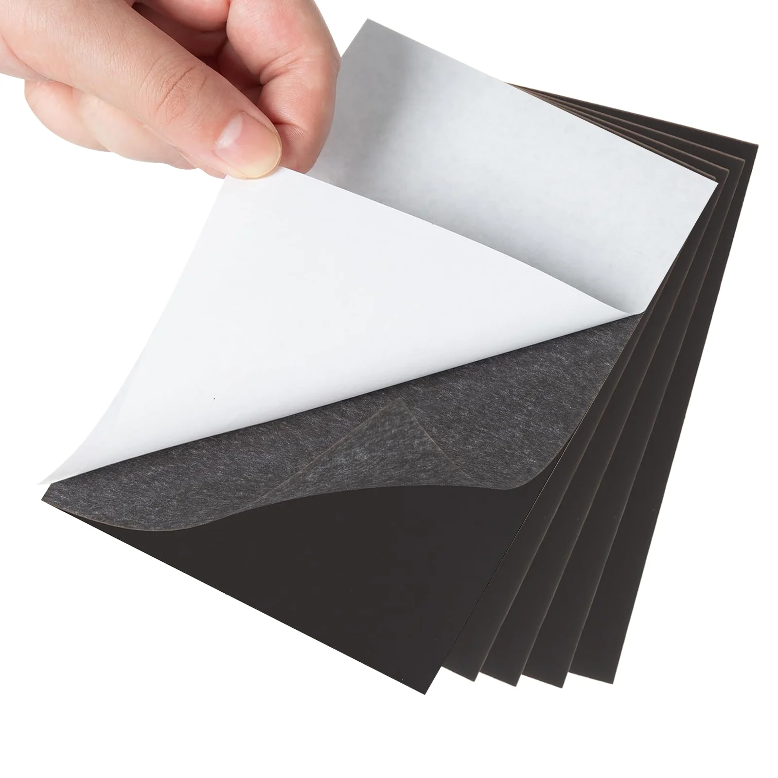 5 Blatt 4R selbstklebende Magnetfolien, 16 Mil, flexibles 10,2 x 15,2 cm großes Magnetaufkleberpapier für den Heim- und Bürogebrauch Image