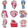 1-9 stücke Erdbeere Mädchen Schuh Charms DIY Cartoon Clog Sandale Schuhe Zubehör Armband Loch
